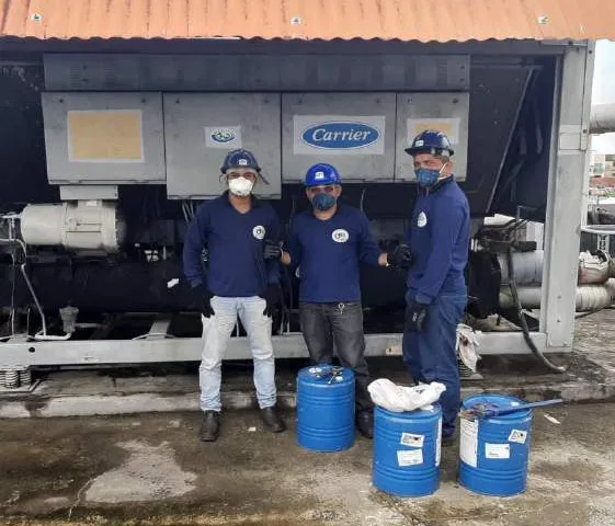 Chiller e resfriador no Fórum Criminal de Belém (TJPA), foto da obra