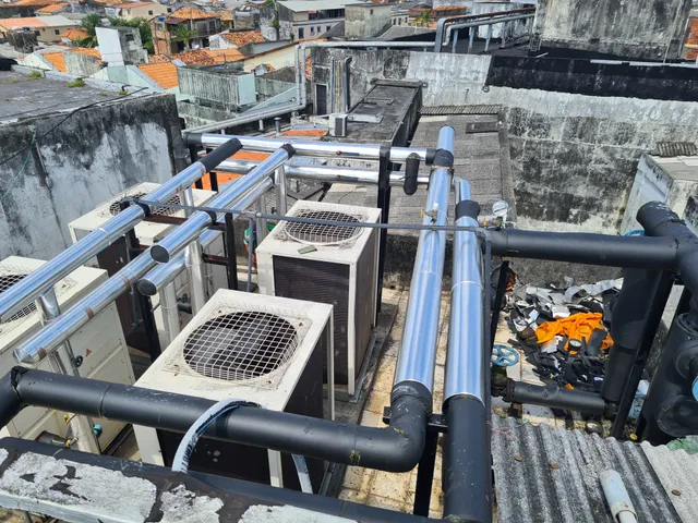 Chiller e resfriador no Fórum Criminal de Belém (TJPA), foto da obra
