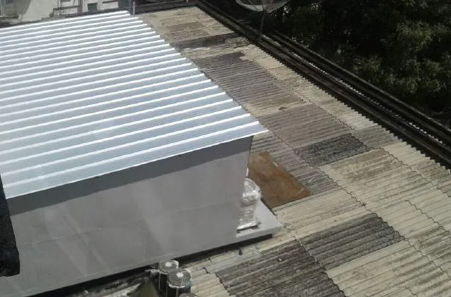 Climatização do centro cirúrgico do HUJBB, foto da obra