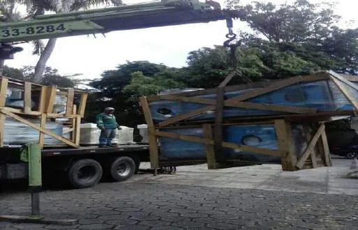 Climatização do centro cirúrgico do HUJBB, foto da obra
