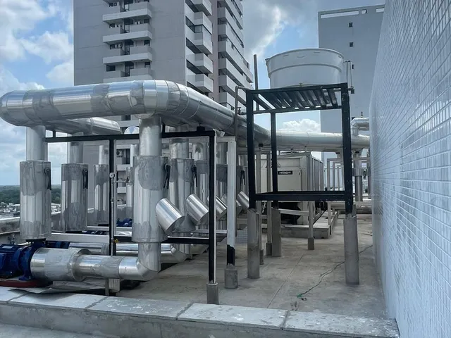 Climatização do Hospital e Faculdade Porto Dias, foto da obra
